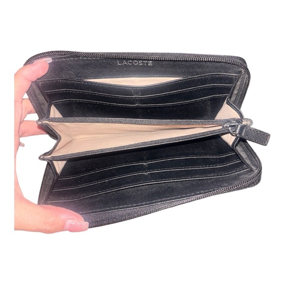 Lacoste Black Textured Wallet - Picture 3 of 4